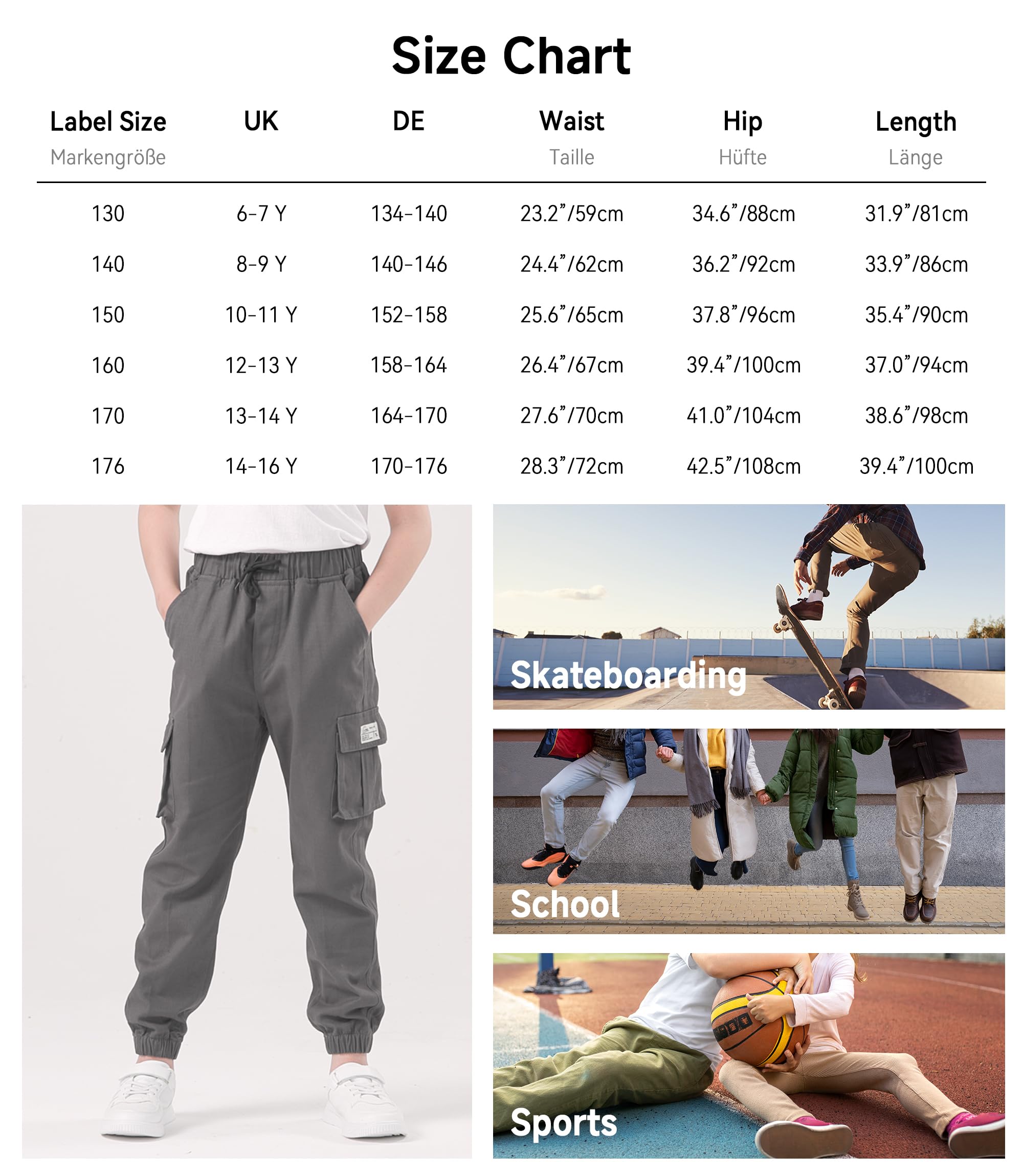 Pantalon Cargo Garçons