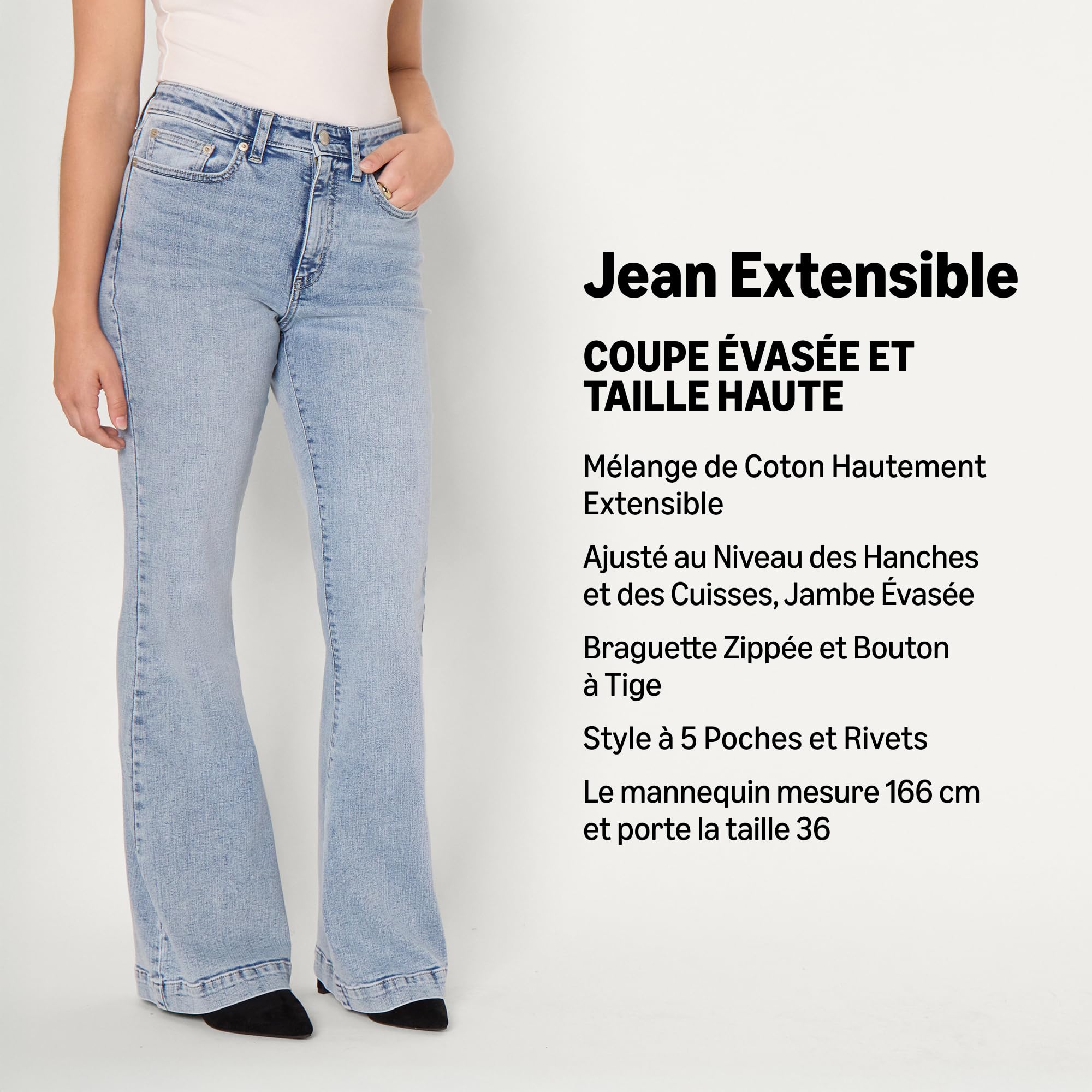 Jean bootcut Femme
